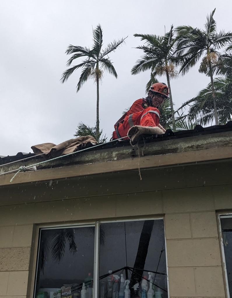 Minor roofing damage caused by high winds during Cyclone Kirrily. Image: Yetta Gurtner